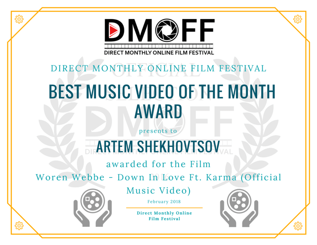 Победа на фестивале DMOFF - лучшее музыкальное видео